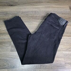 American Eagle 36x32 Slim Straight Jeans Mens Black Excellent Airflex+ Stretch